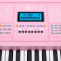 Karrera 61 Keys Electronic Keyboard Piano Music with Stand - Pink thumbnail 8