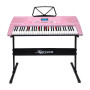 Karrera 61 Keys Electronic LED Piano Keyboard with Stand - Pink thumbnail 1
