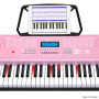 Karrera 61 Keys Electronic LED Piano Keyboard with Stand - Pink thumbnail 8