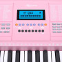 Karrera 61 Keys Electronic LED Piano Keyboard with Stand - Pink thumbnail 9