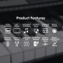 Karrera 61 Keys Electronic LED Keyboard Piano with Stand - Silver thumbnail 10