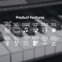 Karrera 61 Keys Electronic LED Keyboard Piano with Stand - Silver thumbnail 6