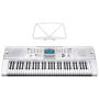 Karrera 61 Keys Electronic Keyboard Piano with Stand - Silver thumbnail 4