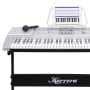 Karrera 61 Keys Electronic Keyboard Piano with Stand - Silver thumbnail 6