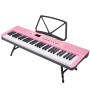 Karrera 61-Key Electronic Piano Keyboard with LED and Folding Stand in Pink CHJ-SD1 thumbnail 2