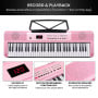 Karrera 61-Key Electronic Piano Keyboard with LED and Folding Stand in Pink CHJ-SD1 thumbnail 7