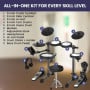 Karrera 18S Electronic Drum Kit Quiet Mesh Pads 8 Dual-Trigger Snare Bluetooth 300+ Sounds thumbnail 10