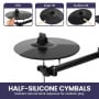 Karrera 18S Electronic Drum Kit Quiet Mesh Pads 8 Dual-Trigger Snare Bluetooth 300+ Sounds thumbnail 11