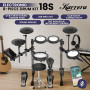 Karrera 18S Electronic Drum Kit with Mesh Pads 8in Bluetooth USB/MIDI Drum Coach Metronome  Kick Pedal & Choke Cymbals thumbnail 2