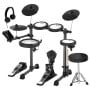 Karrera 18S Electronic Drum Kit Quiet Mesh Pads 8 Dual-Trigger Snare Bluetooth 300+ Sounds thumbnail 4