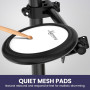 Karrera 18S Electronic Drum Kit Quiet Mesh Pads 8 Dual-Trigger Snare Bluetooth 300+ Sounds thumbnail 5