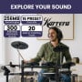 Karrera 18S Electronic Drum Kit Quiet Mesh Pads 8 Dual-Trigger Snare Bluetooth 300+ Sounds thumbnail 7