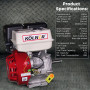 Kolner 13hp 25.4mm Horizontal Key Shaft Q Type Petrol Engine - Recoil Start thumbnail 6