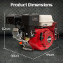 Kolner 16hp 25.4mm Horizontal Key Shaft Q Type Petrol Engine - Electric Start thumbnail 13
