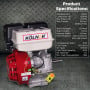Kolner 16hp 25.4mm Horizontal Key Shaft Q Type Petrol Engine - Recoil Start thumbnail 6