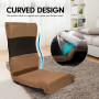 Adjustable  Floor Gaming Lounge Chair 98 x 46 x 19cm - Light Brown thumbnail 7
