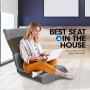 Adjustable Floor  Lounge Chair 98 x 46 x 19cm - Light Grey thumbnail 2