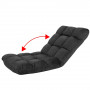 Adjustable Cushioned Floor Gaming Lounge Chair 100 x 50 x 12cm - Black thumbnail 4