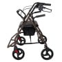 Orthonica Foldable Steel Frame Rollator Walker Lightweight Mobility Aid in Grey thumbnail 3