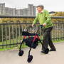 Orthonica Foldable Mobility Steel Rollator 136kg Max Capacity Red thumbnail 10