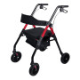 Orthonica Foldable Mobility Steel Rollator 136kg Max Capacity Red thumbnail 1