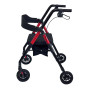 Orthonica Foldable Mobility Steel Rollator 136kg Max Capacity Red thumbnail 2