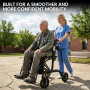 Orthonica Aluminium 2-in-1 Rollator Wheelchair with Foldable Frame – Black & Silver thumbnail 11