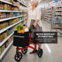 Orthonica 3-Wheel Folding Rollator Walker with Seat Lightweight Aluminium Mobility Aid Adjustable Height Bag thumbnail 8