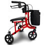 Orthonica 3-Wheel Folding Rollator Walker with Seat Lightweight Aluminium Mobility Aid Adjustable Height Bag thumbnail 15