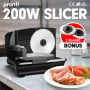 200W  Pronti Deli and Food Electric Meat Slicer Blades Processor Black thumbnail 2