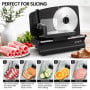 Pronti Electric Deli and Food Slicer 200W with 2 Blades - Black thumbnail 9
