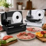 Pronti Electric Deli and Food Slicer 200W with 2 Blades - Black thumbnail 12