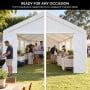 Wallaroo 4x8m Outdoor Event Marquee Party Tent Pavilion Gazebo Canopy with Removable Sidewalls & Zip Door - White thumbnail 7