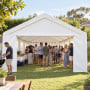 Wallaroo 4x8m Outdoor Event Marquee Party Tent Pavilion Gazebo Canopy with Removable Sidewalls & Zip Door - White thumbnail 10