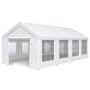 Wallaroo 4x8m Outdoor Event Marquee Party Tent Pavilion Gazebo Canopy with Removable Sidewalls & Zip Door - White thumbnail 11