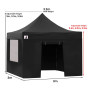 Wallaroo 3x3 PopUp Black Gazebo Marquee Outdoor Tent thumbnail 2