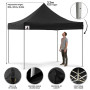 Wallaroo 3x3 PopUp Black Gazebo Marquee Outdoor Tent thumbnail 5