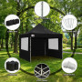 Wallaroo 3x3 PopUp Black Gazebo Marquee Outdoor Tent thumbnail 10