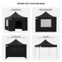 Wallaroo 3x3 PopUp Black Gazebo Marquee Outdoor Tent thumbnail 11