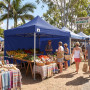Wallaroo 3x3m Pop Up Gazebo Marquee Folding Outdoor Market Tent Canopy with 5 Walls Sandbags & Carry Bag Blue thumbnail 4