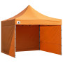 Wallaroo 3x3m Pop Up Gazebo Marquee Tent Orange Outdoor Folding Canopy with 5 Walls Sandbags Carry Bag Market Camping thumbnail 1