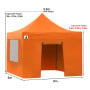 Wallaroo 3x3 PopUp Orange Gazebo Marquee Outdoor Tent thumbnail 2