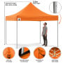Wallaroo 3x3 PopUp Orange Gazebo Marquee Outdoor Tent thumbnail 5