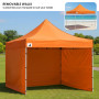 Wallaroo 3x3m Pop Up Gazebo Marquee Tent Orange Outdoor Folding Canopy with 5 Walls Sandbags Carry Bag Market Camping thumbnail 8