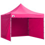 Wallaroo 3x3m Pop Up Gazebo Pink Marquee Canopy Outdoor Tent with 5 Side Walls Sandbags Carry Bag Folding Sun Shade thumbnail 1