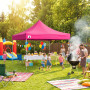 Wallaroo 3x3m Pop Up Gazebo Pink Marquee Canopy Outdoor Tent with 5 Side Walls Sandbags Carry Bag Folding Sun Shade thumbnail 2