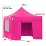 Wallaroo 3x3 PopUp Pink Gazebo Marquee Outdoor Tent thumbnail 2