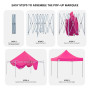 Wallaroo 3x3 PopUp Pink Gazebo Marquee Outdoor Tent thumbnail 7