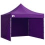 Wallaroo 3x3m Pop Up Gazebo Marquee Outdoor Canopy Folding Shade Tent with 5 Walls, Sandbags & Carry Bag - Purple thumbnail 1