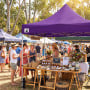 Wallaroo 3x3m Pop Up Gazebo Marquee Outdoor Canopy Folding Shade Tent with 5 Walls, Sandbags & Carry Bag - Purple thumbnail 2